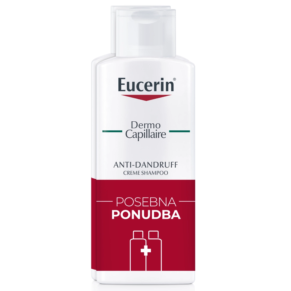 Eucerin DermoCapillaire, šampon proti mastnemu prhljaju (2 x 250 ml)